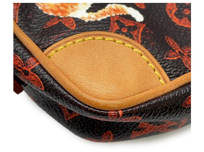 Borsa a Spalla Louis Vuitton Monogram Marrone Arancione - vista 7