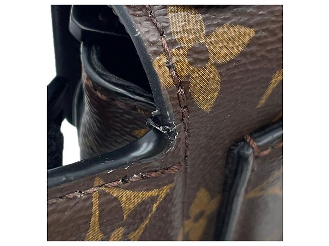 Borsa a tracolla Louis Vuitton Monogram Macassar S-Lock Nero - vista 10