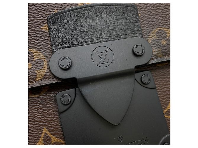 Borsa a tracolla Louis Vuitton Monogram Macassar S-Lock Nero - vista 13