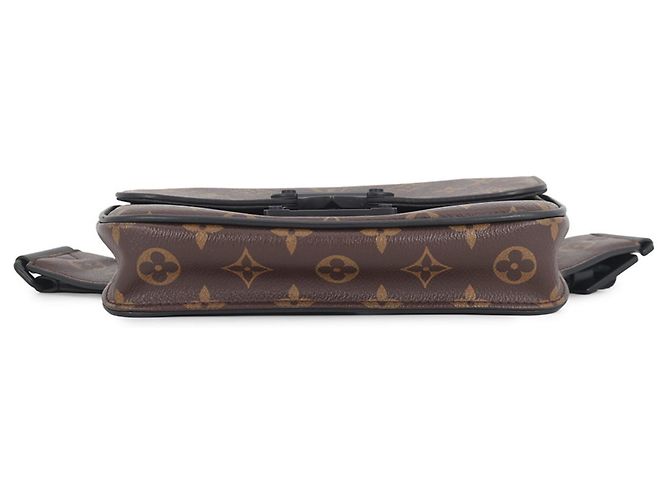 Borsa a tracolla Louis Vuitton Monogram Macassar S-Lock Nero - vista 4