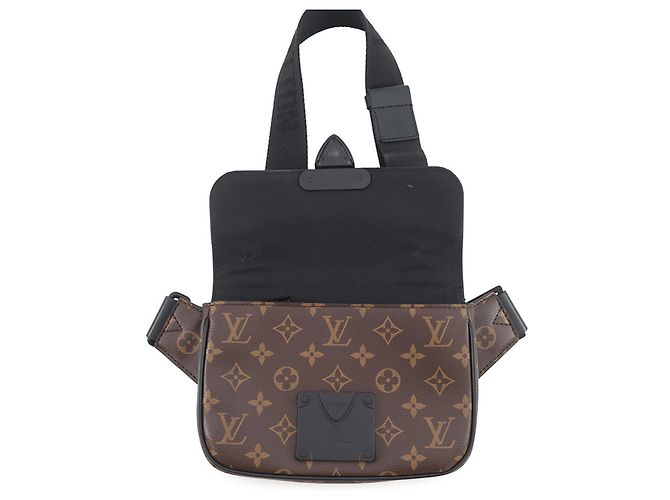 Borsa a tracolla Louis Vuitton Monogram Macassar S-Lock Nero - vista 6