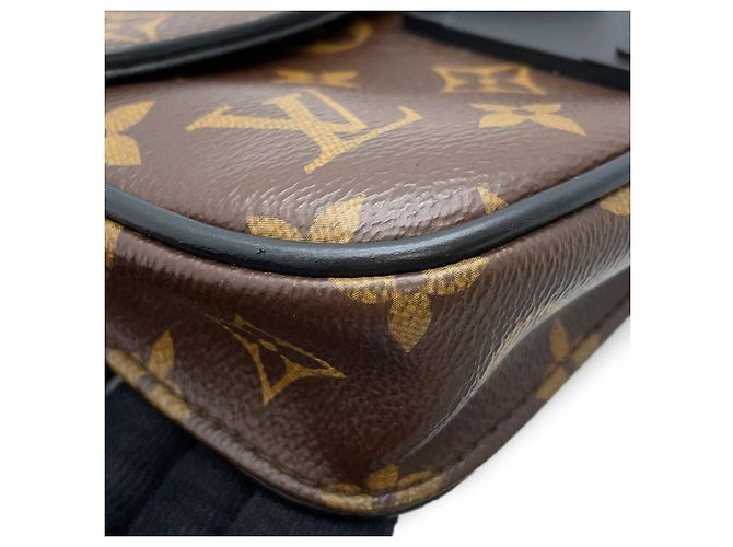 Borsa a tracolla Louis Vuitton Monogram Macassar S-Lock Nero - vista 8
