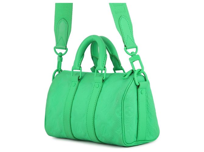Borsa Louis Vuitton Keepall Bandoulière 25 Verde - vista 2