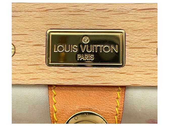 Borsa Louis Vuitton Monogram Multicolor Satin Abelia Bianco - vista 15
