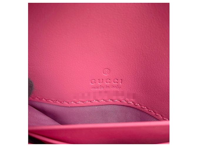 Portafoglio Bi-fold Gucci in pelle rosa - vista 11