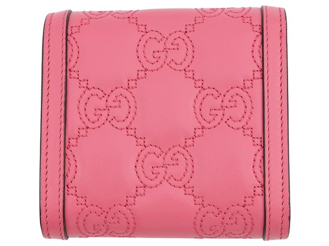 Portafoglio Bi-fold Gucci in pelle rosa - vista 3
