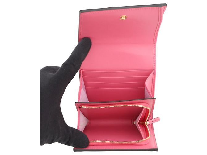 Portafoglio Bi-fold Gucci in pelle rosa - vista 4
