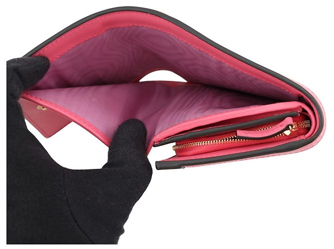 Portafoglio Bi-fold Gucci in pelle rosa - vista 5