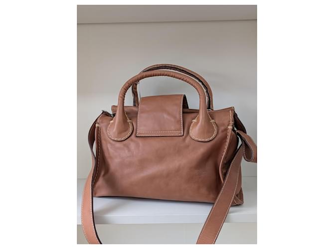 Chloé Edith Medium Bolsa de Couro Marrom - vista 8