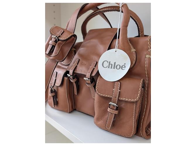 Chloé Edith Medium Bolsa de Couro Marrom - vista 9