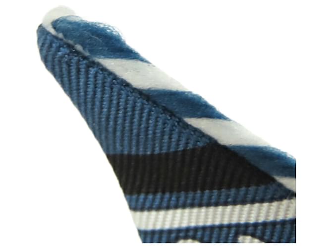 Hermès Blue Doll Candy Seidentuch Twilly Blau Marineblau - Ansicht 8