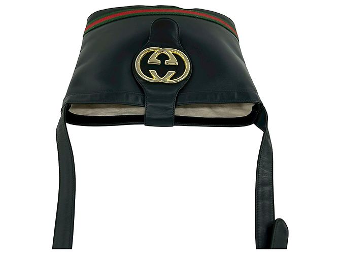 Borsa a Spalla Gucci Black Blondie Britt Nero - vista 7