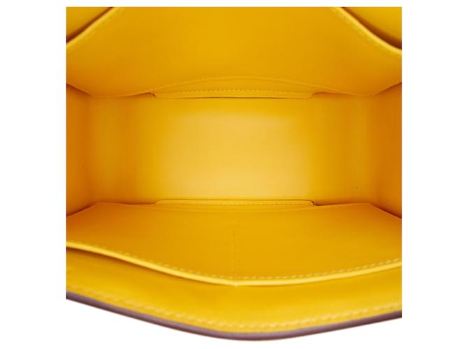 Hermès Geta in chevre Mysore giallo - vista 4