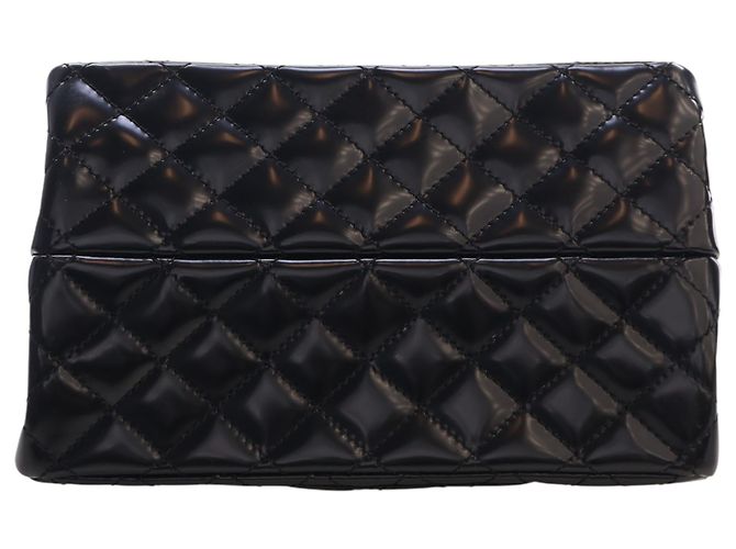 Chanel Black Quilted Glazed Calfskin Reissue 2.55 Accordion Flap 225 Nero - vista 5