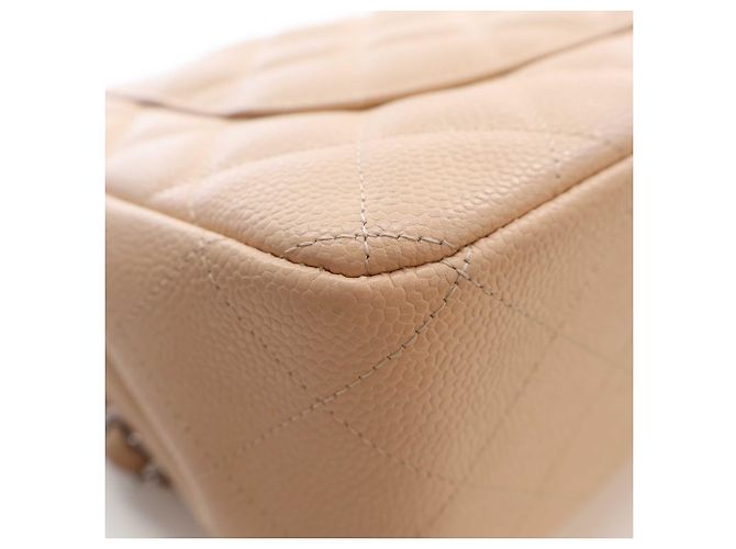 Chanel Beige Jumbo Classic Caviar Double Flap - vista 12