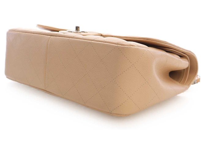 Chanel Beige Jumbo Classic Caviar Double Flap - vista 6