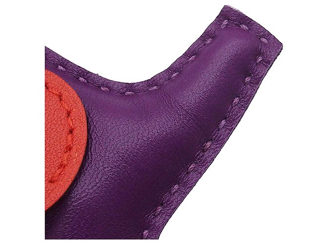 Charm per borsa Hermès Grigri Rodeo Pegase PM in agnello Milo viola e Swift Porpora Viola scuro - vista 6