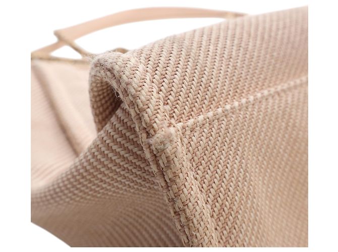Chanel Deauville Tote aus Mischfasern Beige Small - Ansicht 10