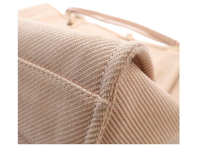 Chanel Deauville Tote aus Mischfasern Beige Small - Ansicht 12