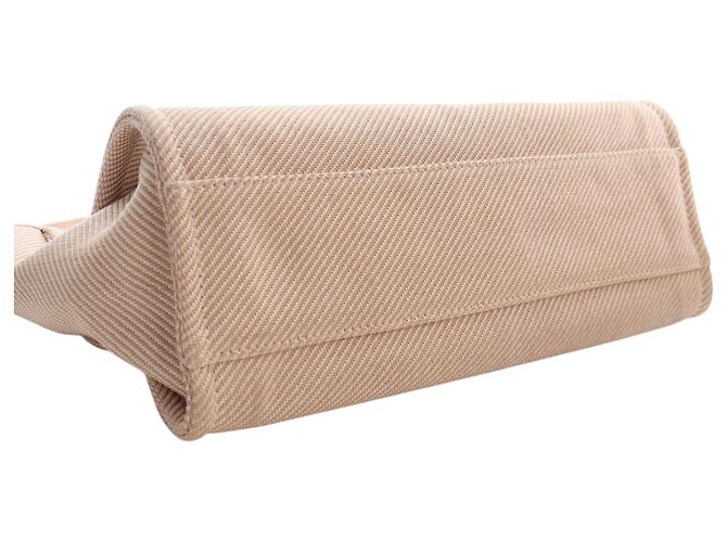 Chanel Deauville Tote aus Mischfasern Beige Small - Ansicht 13