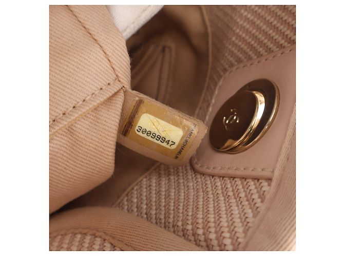 Chanel Deauville Tote aus Mischfasern Beige Small - Ansicht 7
