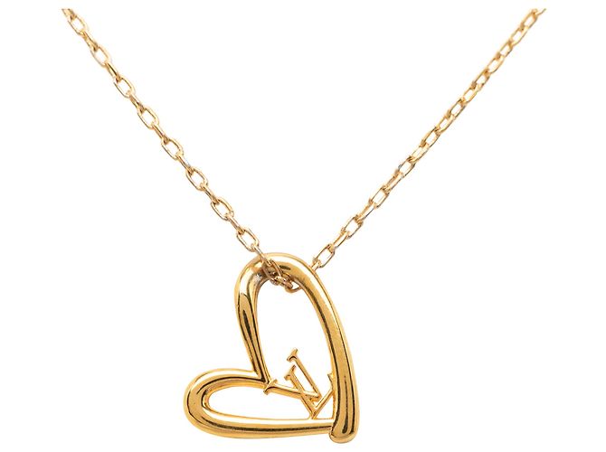 Collana con pendente Louis Vuitton Gold Gold Plated LV Fall In Love D'oro - vista 2