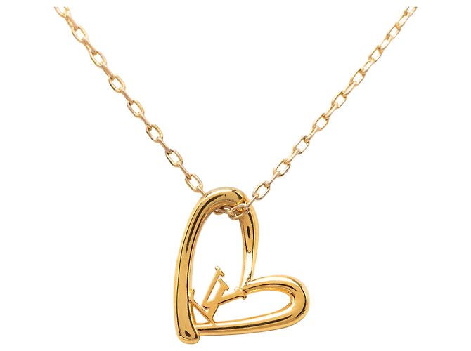 Collana con pendente Louis Vuitton Gold Gold Plated LV Fall In Love D'oro - vista 3