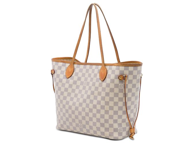 Louis Vuitton White Damier Azur Neverfull MM Blanco - vista 2