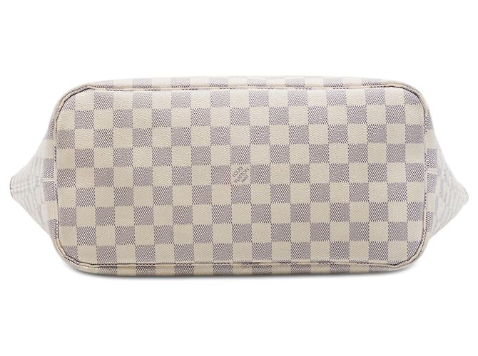 Louis Vuitton White Damier Azur Neverfull MM Blanco - vista 3