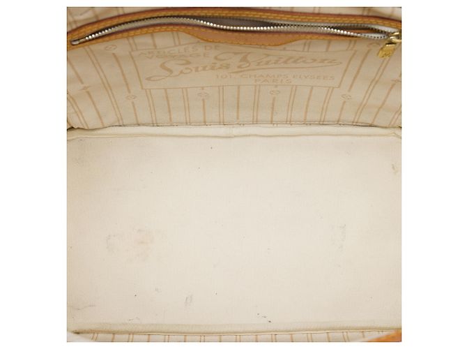 Louis Vuitton White Damier Azur Neverfull MM Blanco - vista 4
