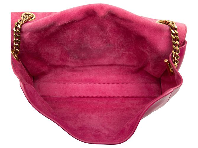 Borsa a tracolla reversibile Kate di Saint Laurent in pelle di vitello liscia e scamosciata rosa, misura Medium - vista 4