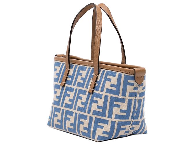 Bolsa Fendi Blue Mini Zucca Jacquard Roll Satchel Azul - vista 2