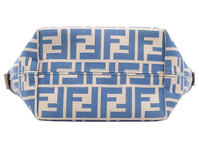 Bolsa Fendi Blue Mini Zucca Jacquard Roll Satchel Azul - vista 3