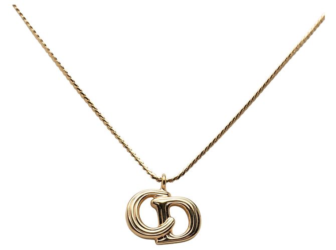 Collana con pendente Dior Gold con logo CD placcato oro D'oro - vista 2