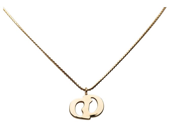Collana con pendente Dior Gold con logo CD placcato oro D'oro - vista 3