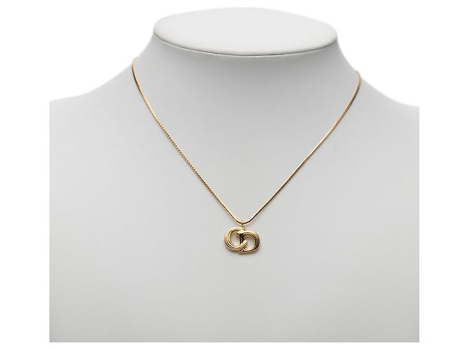 Collana con pendente Dior Gold con logo CD placcato oro D'oro - vista 6