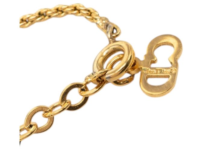 Collana con pendente Dior Gold con logo CD placcato oro D'oro - vista 4