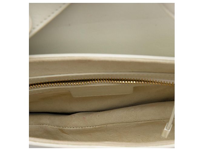 Borsa Saddle in pelle di vitello granulata bianca Dior Bianco - vista 4