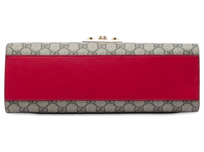 Borsa a Spalla Gucci Beige Medium GG Supreme Padlock - vista 3