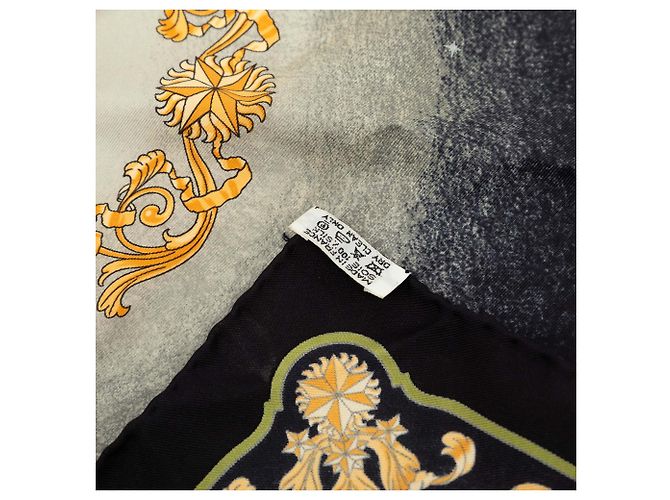 Fazzoletto di seta Hermès Black Cosmos Square Nero - vista 2
