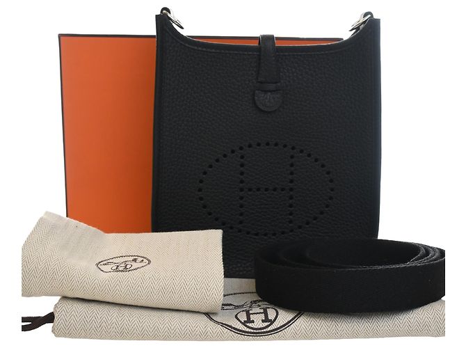 Hermès Black Clemence Evelyne I 16 Amazone Nero - vista 14