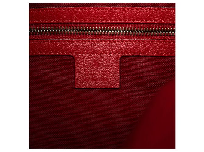 Sylvie Mochila de cordón Gucci Baiadera de lona a rayas roja - vista 5