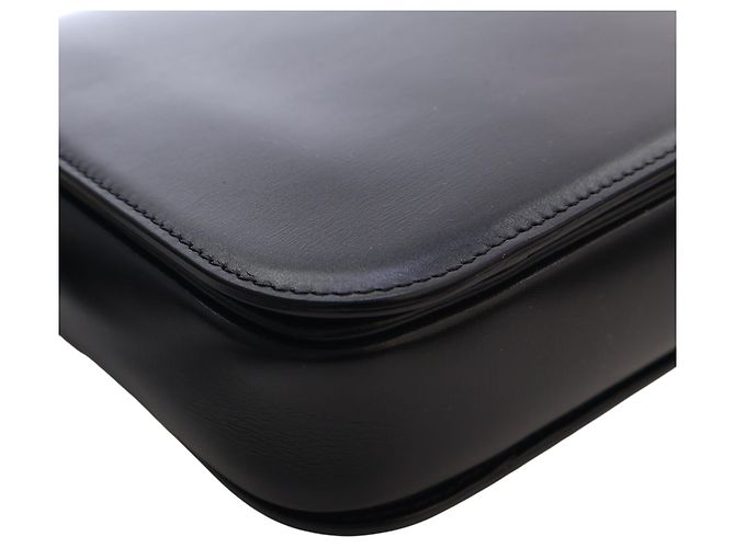 Céline Celine Black Classique Shiny Calfskin Triomphe Crossbody Nero - vista 10
