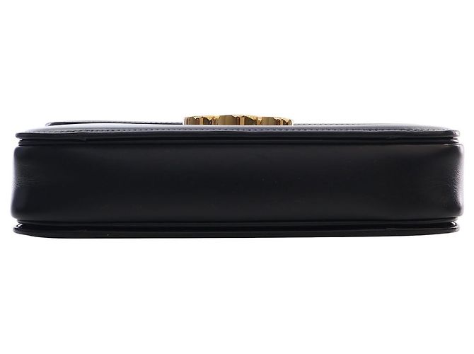 Céline Celine Black Classique Shiny Calfskin Triomphe Crossbody Nero - vista 3
