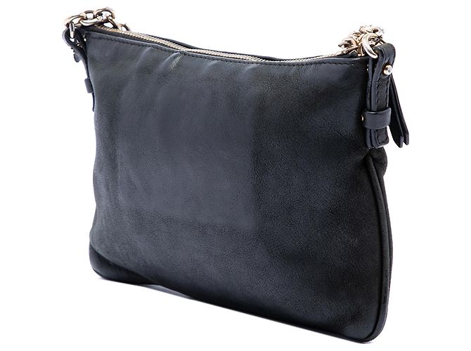Fendi Borsa a tracolla mini in pelle nera con stelle borchiate e catena Nero - vista 2