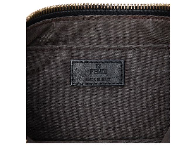Fendi Borsa a tracolla mini in pelle nera con stelle borchiate e catena Nero - vista 5
