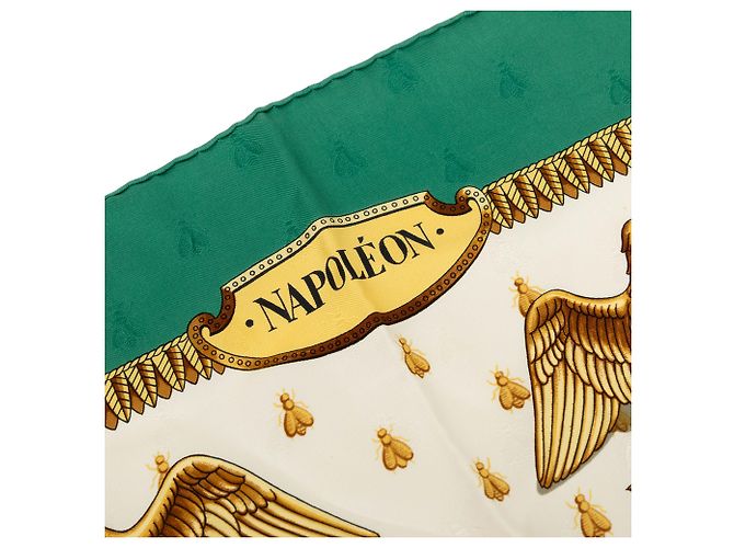 Sciarpa in seta Hermès Green Napoleon 90 Verde - vista 5