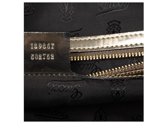 Borsa Gucci Black Coated Canvas Bamboo Dialux Pop Nero - vista 6