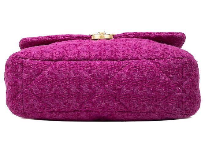 Chanel Purple Large Tweed 19 Flap Roxo - vista 3