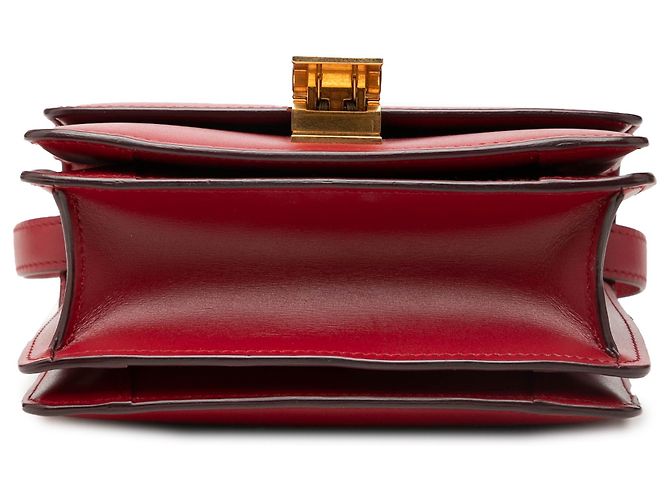 Céline Celine Red Small Calfskin Classic Box Rosso - vista 3